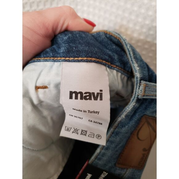 Mavi Women's Jeans Size 27x27 Adriana Ankle Mid-Rise Super Skinny NWT Boho Chic - Picture 5 of 5